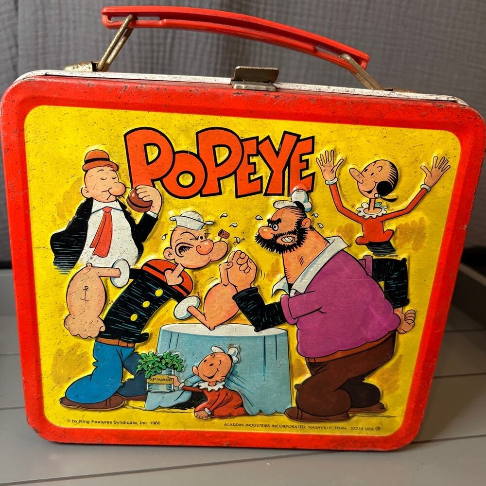 1980 Vintage Popeye Metal Lunchbox